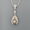 april birthstone diamond pendant