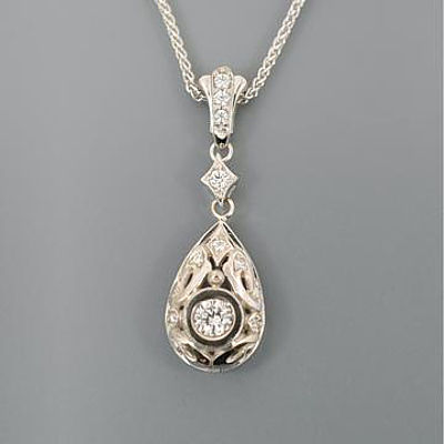 april birthstone diamond pendant