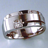 contemporary wedding band with diamonds